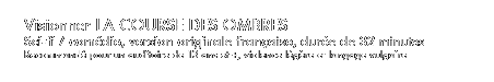 Visionner LA COURSE DES OMBRES - Sci-fi / comédie, version originale française, durée de 32 minutes. Recommandé pour un auditoire de 13 ans et +, violence légère et langage vulgaire